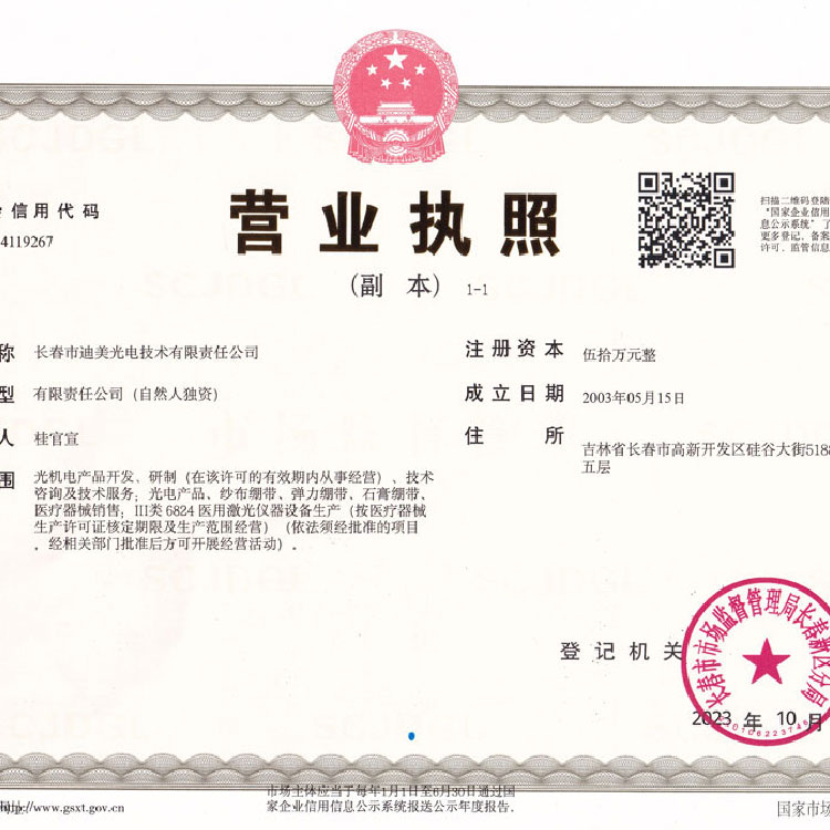长春市迪美光电技术有限责任公司